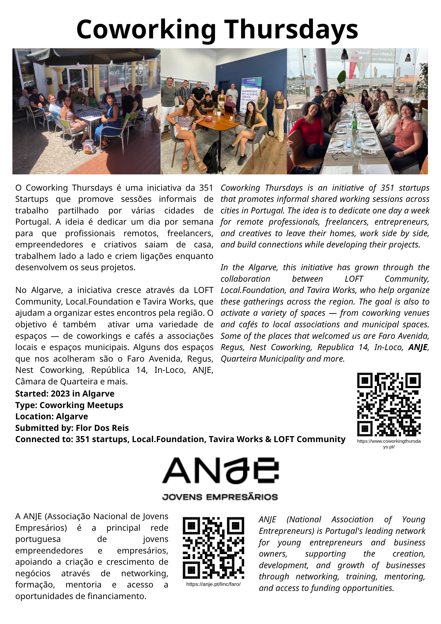Coworking Thursdays & Venues