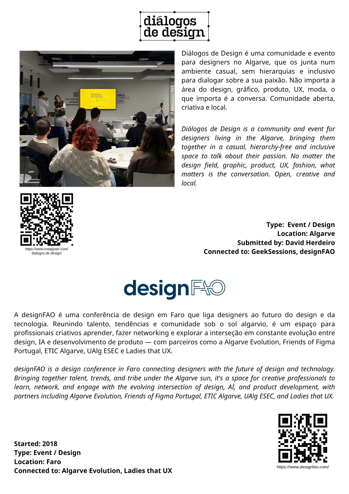 Diálogos de Design & DesignFAO