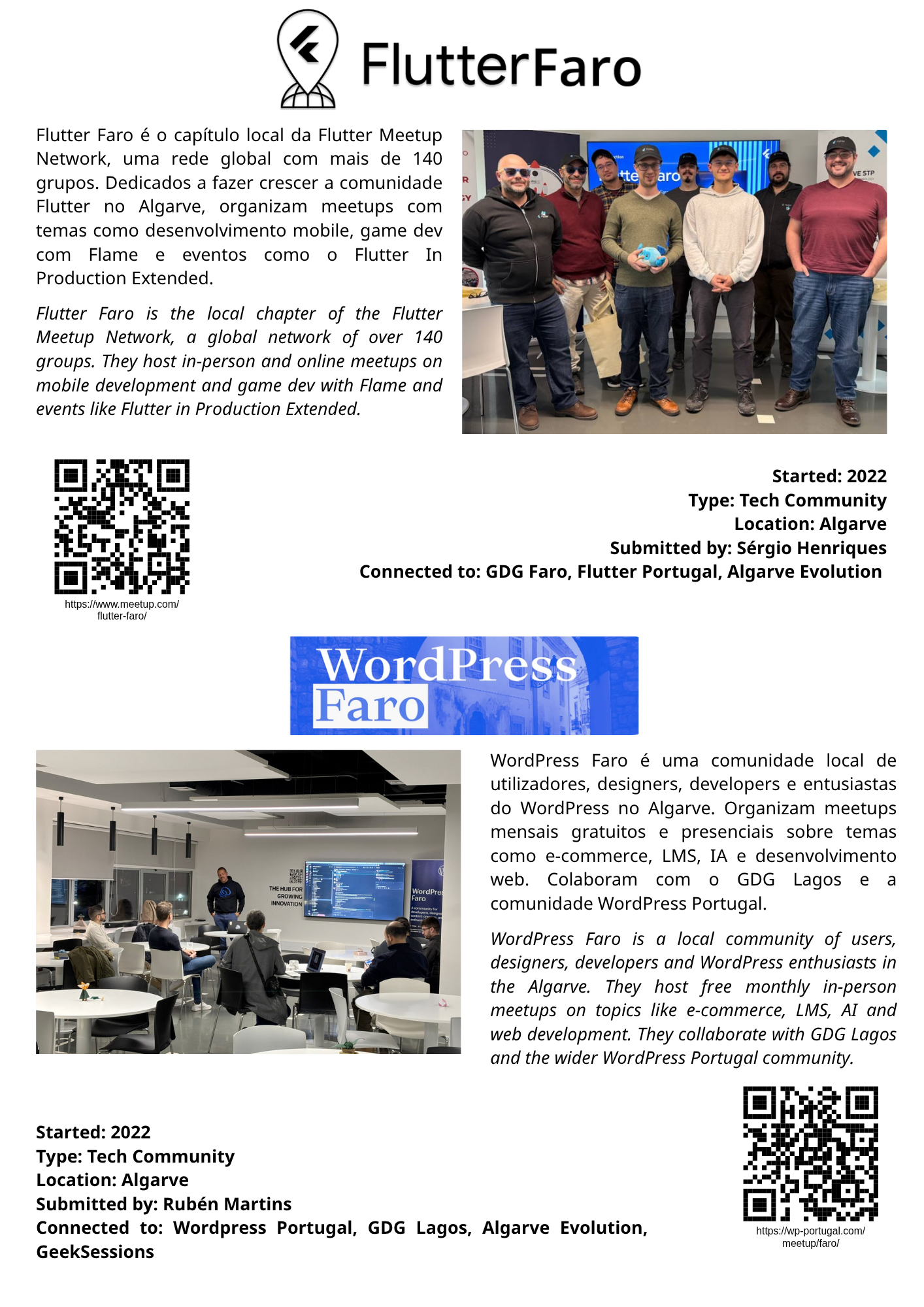 Flutter Faro & WordPress Faro