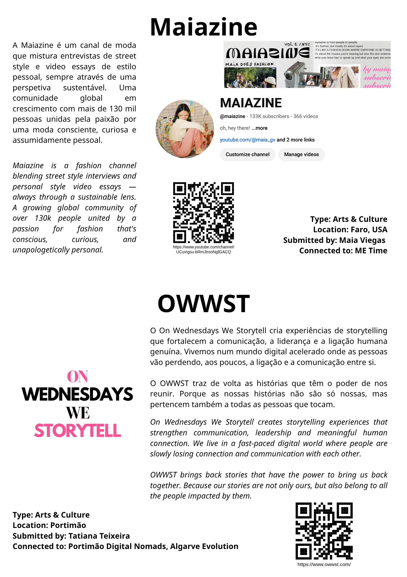 MAIAZINE & OWWST